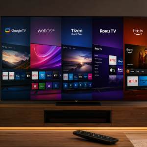 Melhor sistema de Smart TV em 2026: compare Google TV, webOS, Tizen, Roku e Fire TV