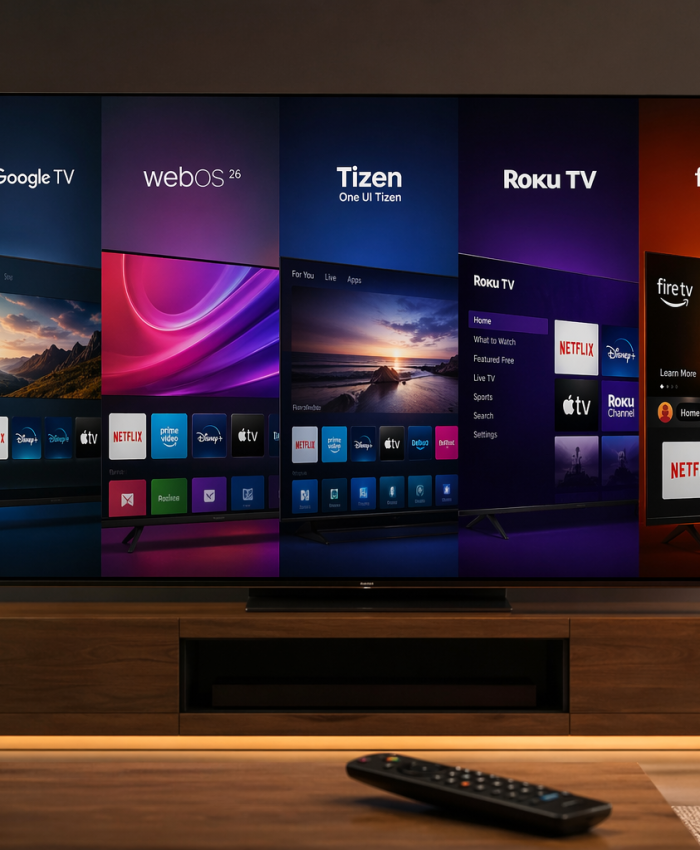 Melhor sistema de Smart TV em 2026: compare Google TV, webOS, Tizen, Roku e Fire TV